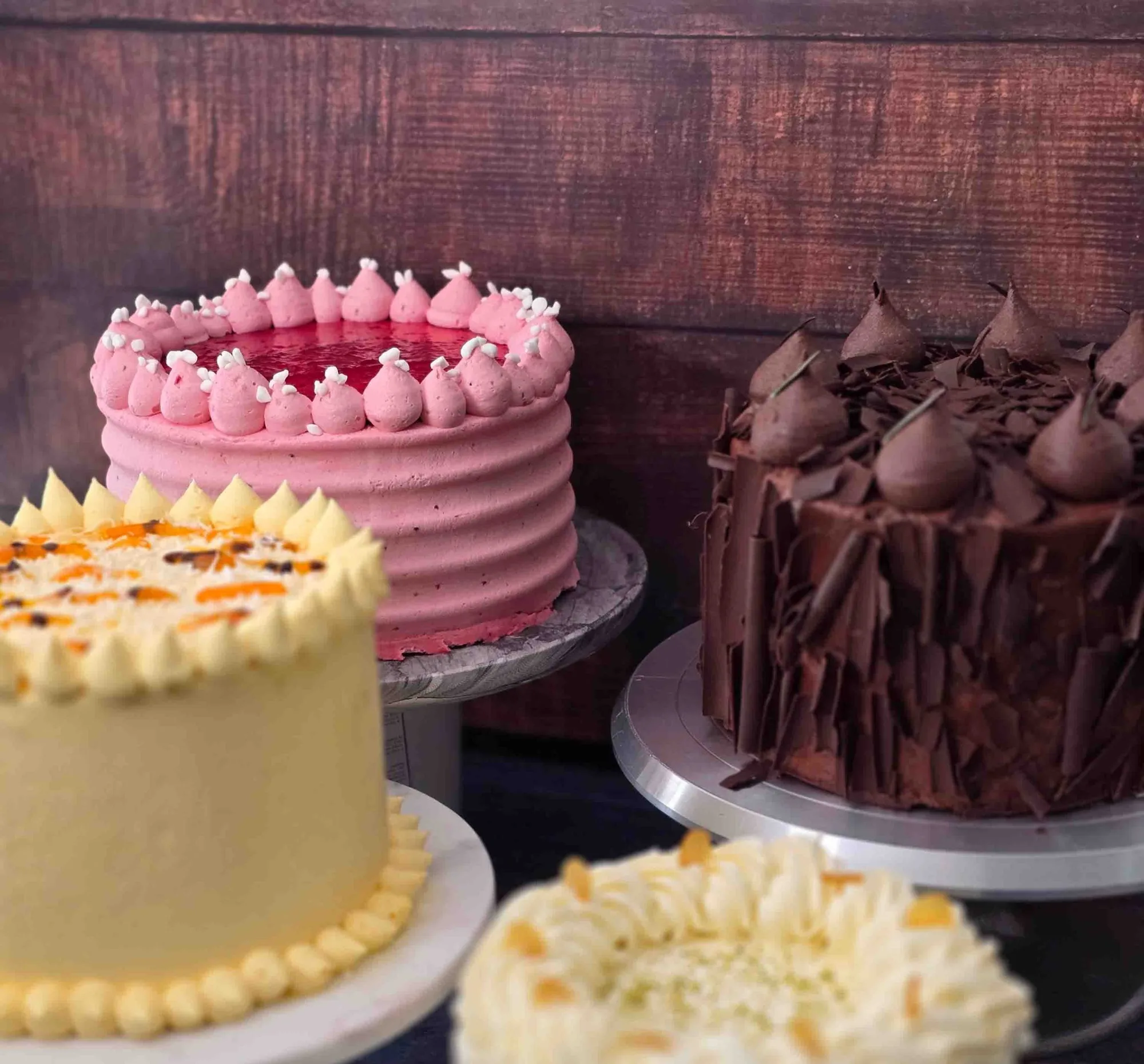 A selection of handcrafted Sweet BakeArt cakes